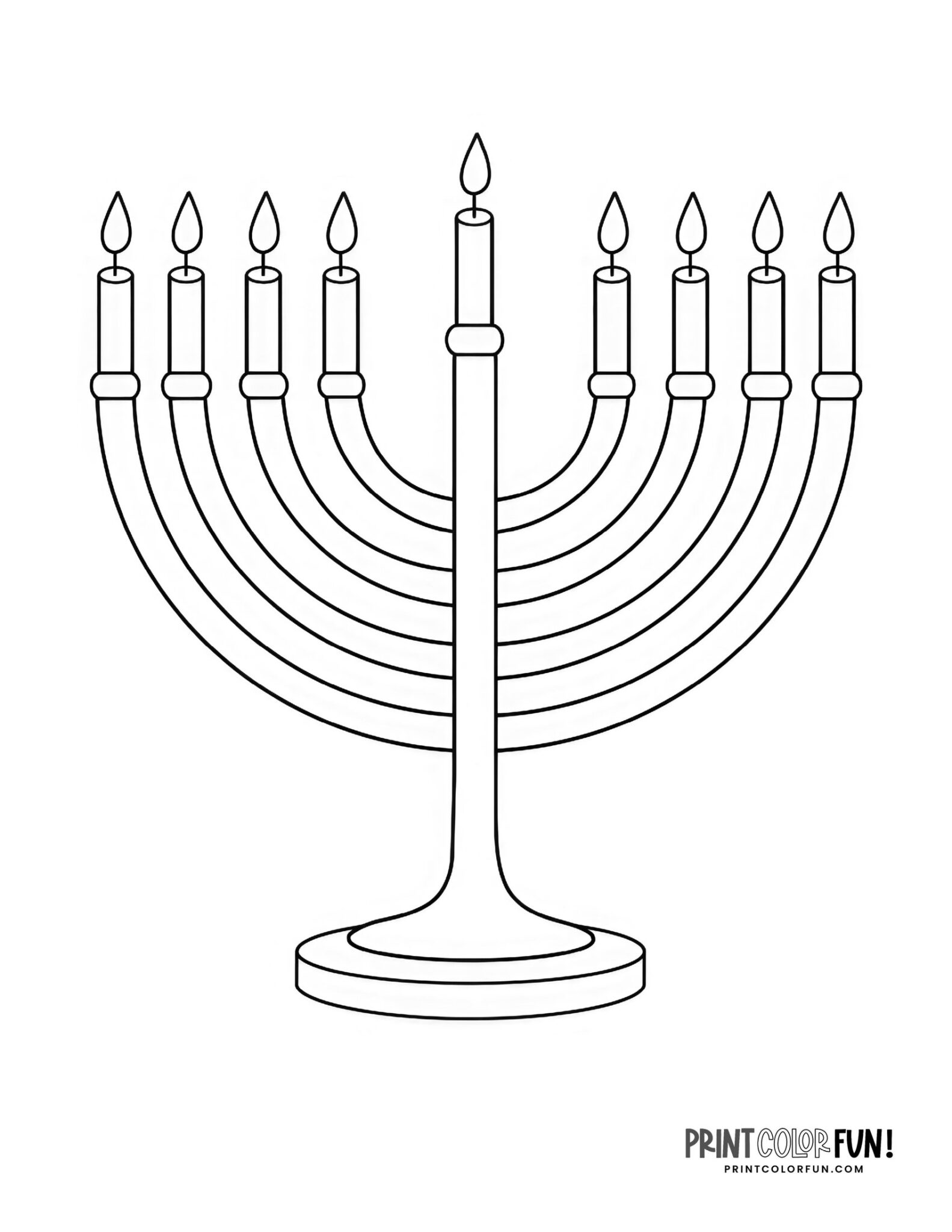 21 Hanukkah coloring pages & menorah clipart, plus info about this ...