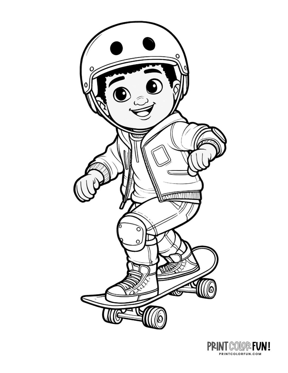 20+ Skateboard clipart and coloring pages, plus craft ideas, fun facts ...