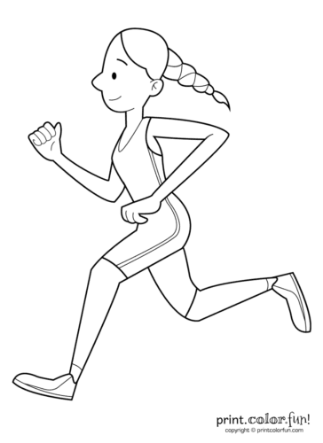 Happy girl running