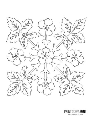 Hawaiian quilt patterns to stencil or color (3)