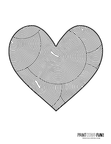 100+ printable heart coloring pages: A huge collection of hearts for  coloring, crafting & learning, at