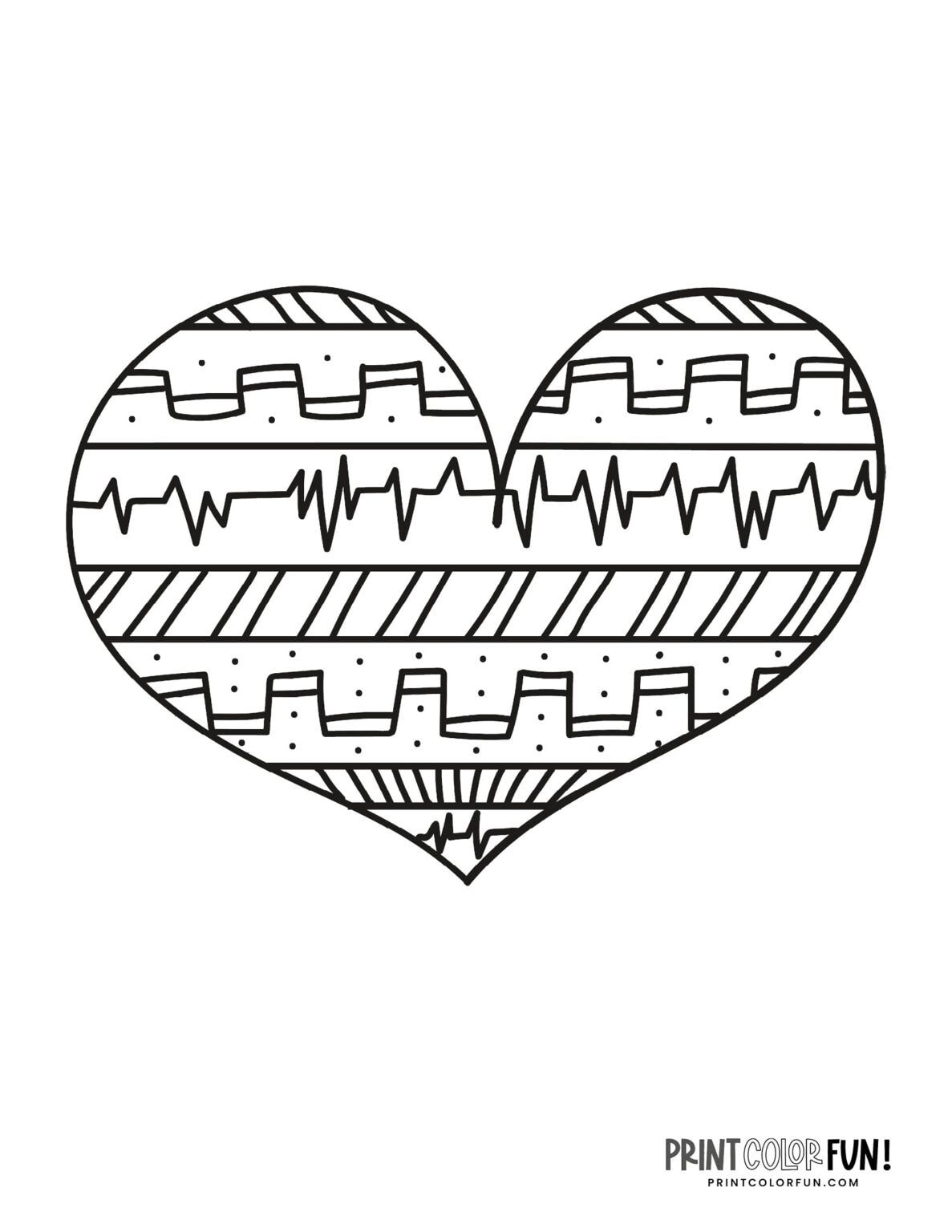 100+ printable heart coloring pages: A huge collection of hearts for ...