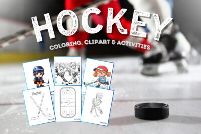 Hockey clipart and coloring pages for kids at PrintColorFun com