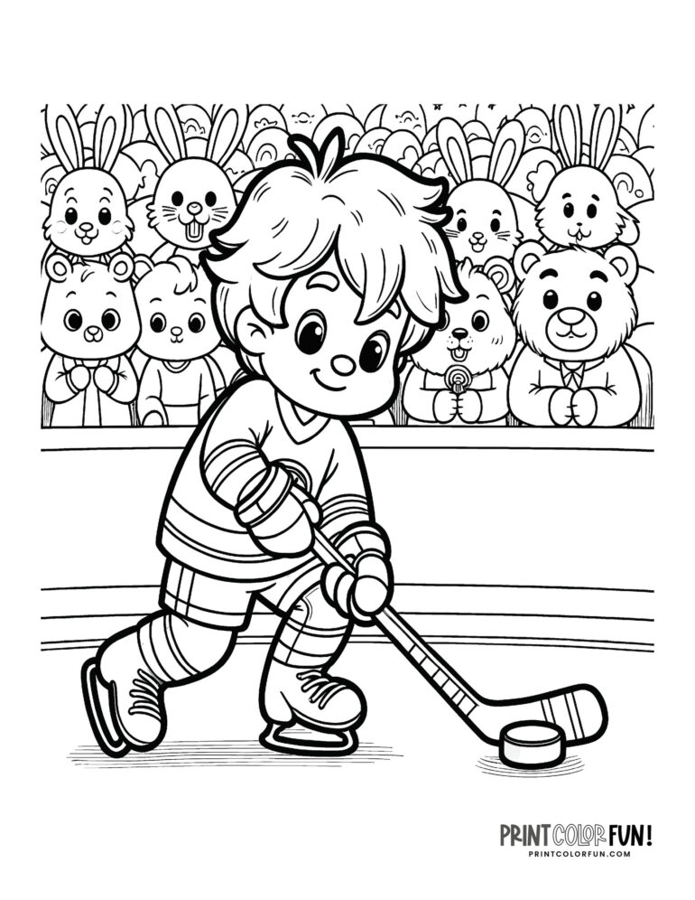 Score big in fun: Hockey clipart, plus coloring pages and 10 craft ...