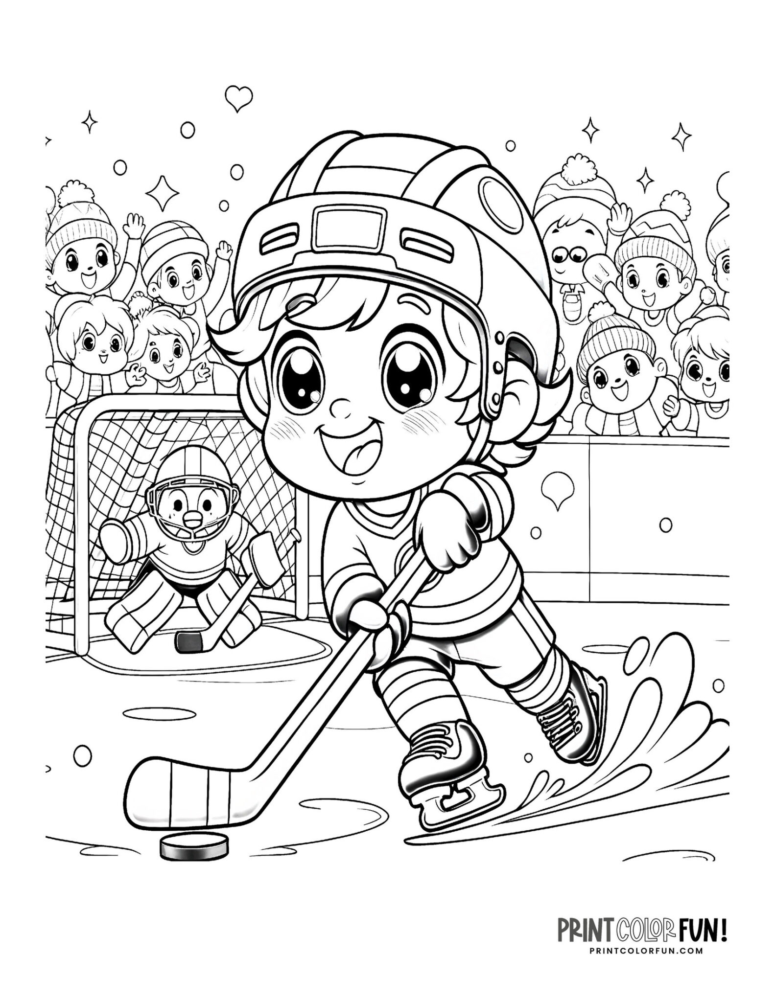 Score big in fun: Hockey clipart, plus coloring pages and 10 craft