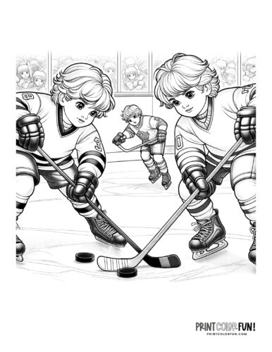 Hockey players coloring page from PrintColorFun com (1)