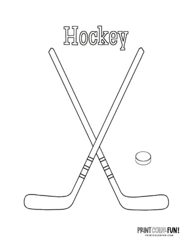 Hockey sticks coloring page from PrintColorFun com (2)