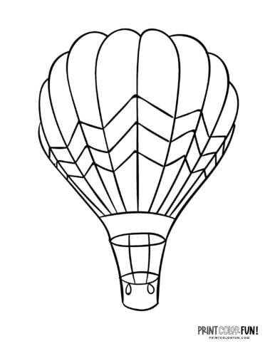Hot air balloon coloring page at PrintColorFun com 03
