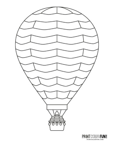 Hot air balloon coloring page at PrintColorFun com 05