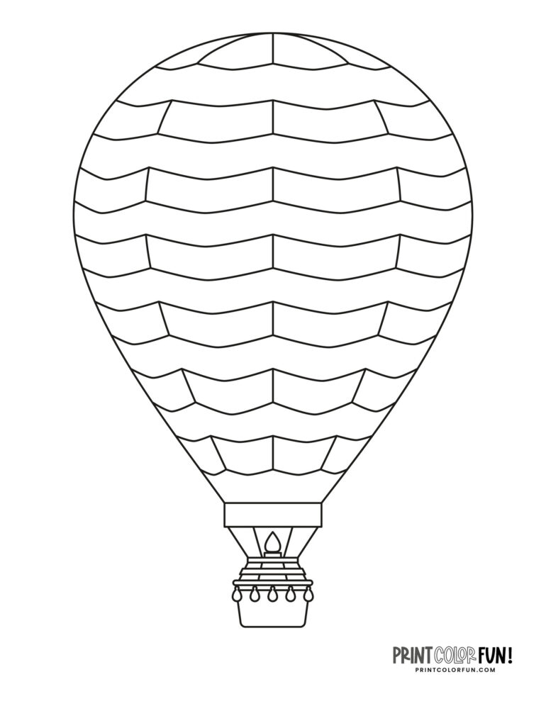 15+ hot air balloon clipart, coloring pages & other fun family ...