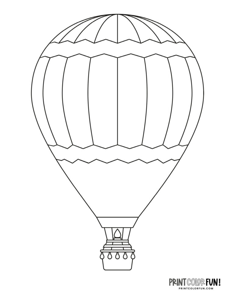 15+ hot air balloon clipart, coloring pages & other fun family ...