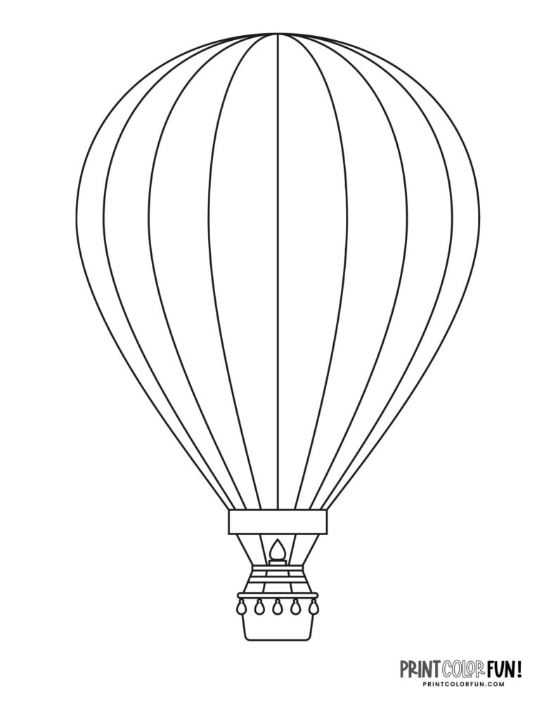 15+ hot air balloon clipart, coloring pages & other fun family ...