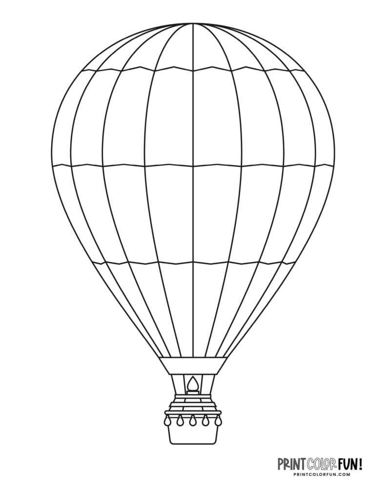 15+ hot air balloon clipart, coloring pages & other fun family ...