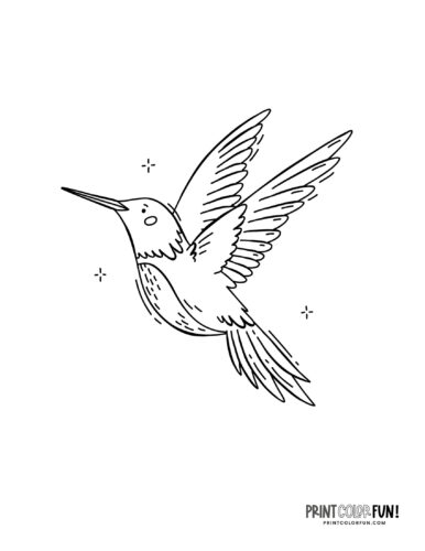 Hummingbird coloring page at PrintColorFun com 04