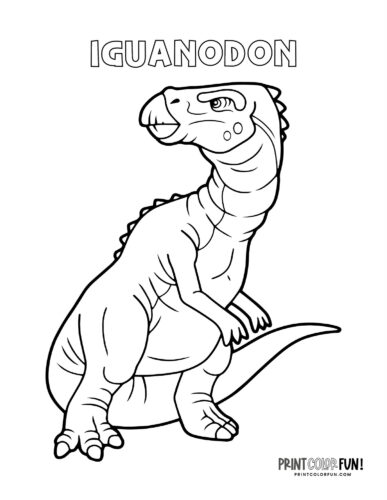 Iguanodon dinosaur coloring page - PrintColorFun com