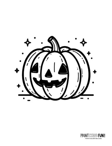 Jack-o'lantern printable coloring page for Halloween (1)