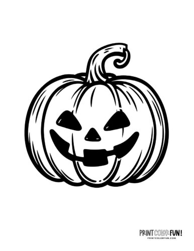 Jack-o'lantern printable coloring page for Halloween (5)
