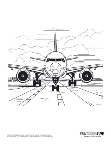 Jet airplane coloring page from PrintColorFun com (3)