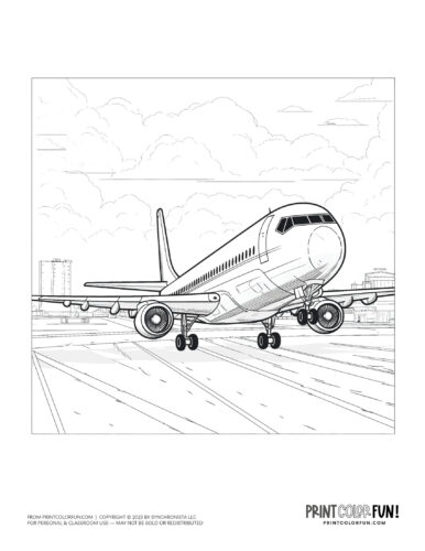 Jet airplane coloring page from PrintColorFun com (4)