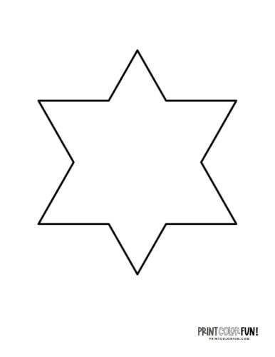 Jewish 6-pointed Star of David coloring page clipart - PrintColorFun com (3)