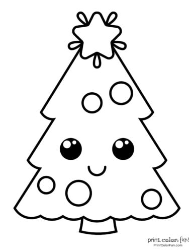 christmas tree coloring page