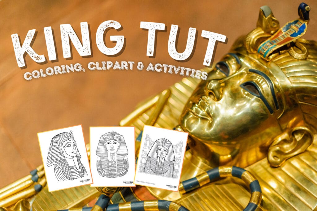 King Tut coloring pages Ancient Egypt's King Tutankhamun, at
