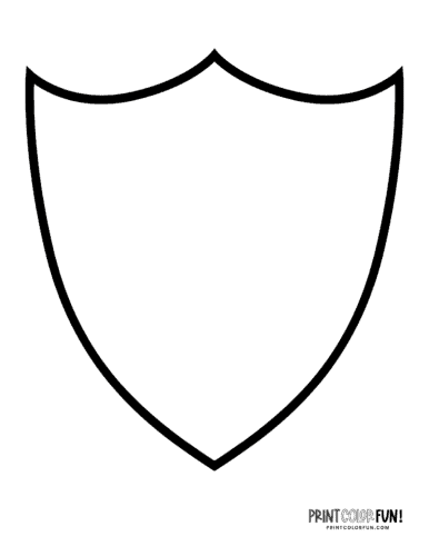 Large blank shield or crest shape (1) from PrintColorFun com