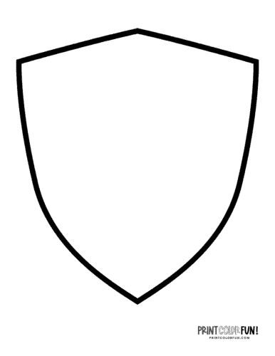 Large blank shield or crest shape (2) from PrintColorFun com