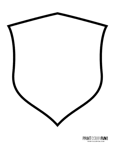 Large blank shield or crest shape (3) from PrintColorFun com