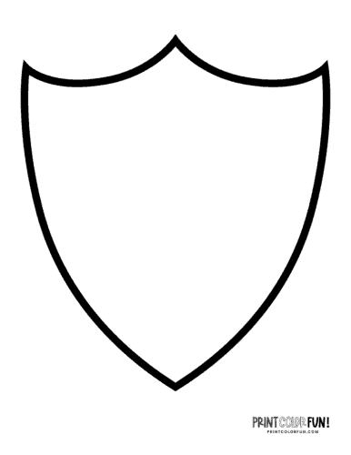 Large blank shield or crest shape (5) from PrintColorFun com