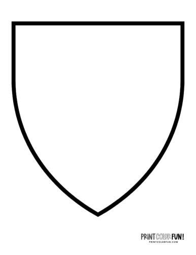Coat of arms template: These templates not only offer a Large blank shield or crest shape (6) from PrintColorFun com