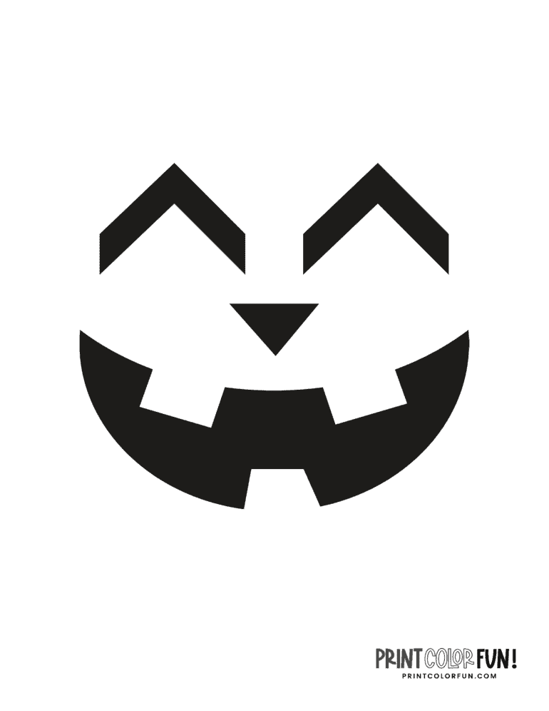 30 Halloween pumpkin face template stencils for carving Jack o'lanterns ...