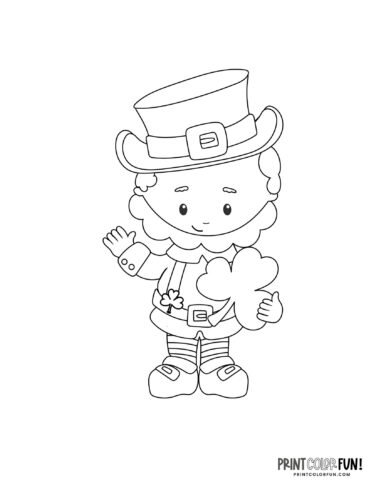 Leprechaun St Patrick's Day coloring page from PrintColorFun com (2)