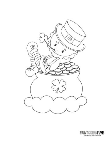 Leprechaun St. Patrick's Day coloring pages from PrintColorFun com (3)