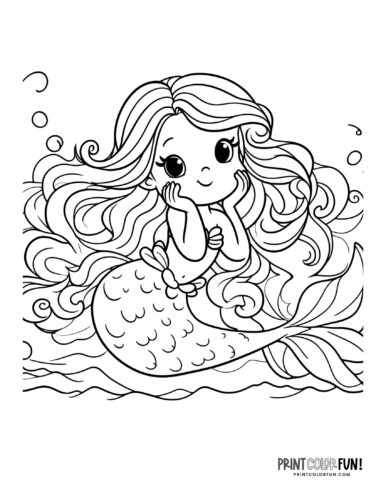 Little Mermaid coloring page from PrintColorFun com (4)