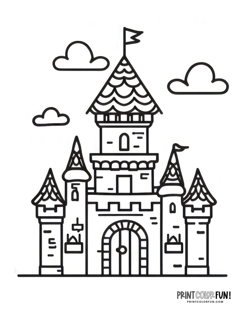 Fun castle clipart & coloring pages inspiration: 20 creative projects ...