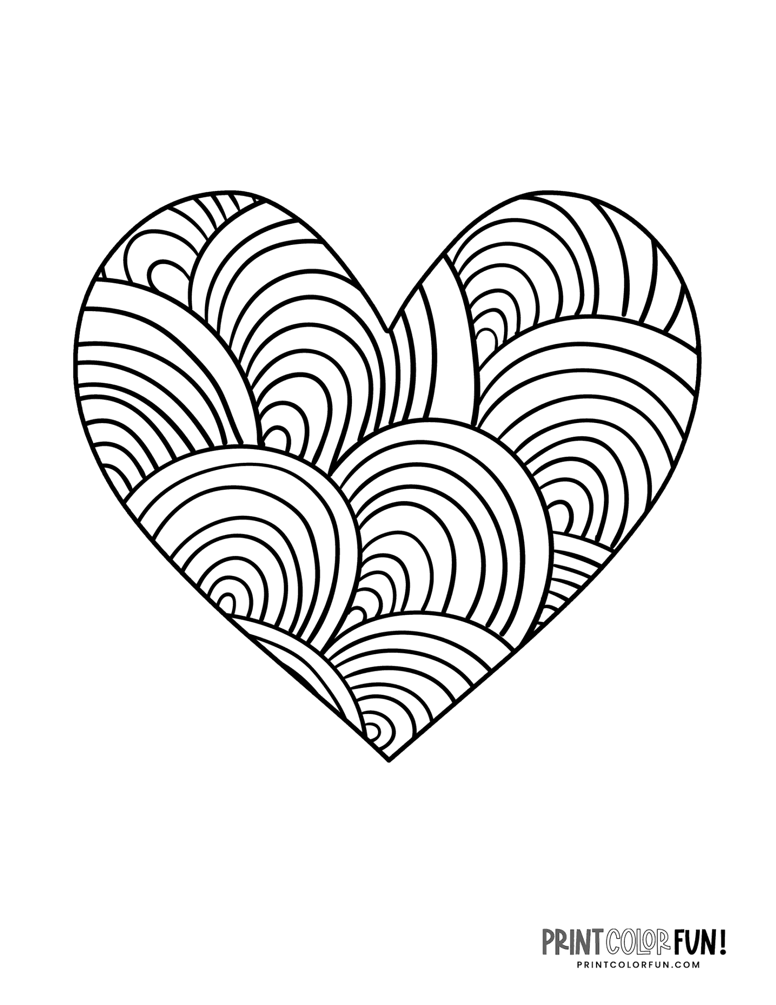 15 zen doodle heart coloring pages coloring page - Print. Color. Fun!