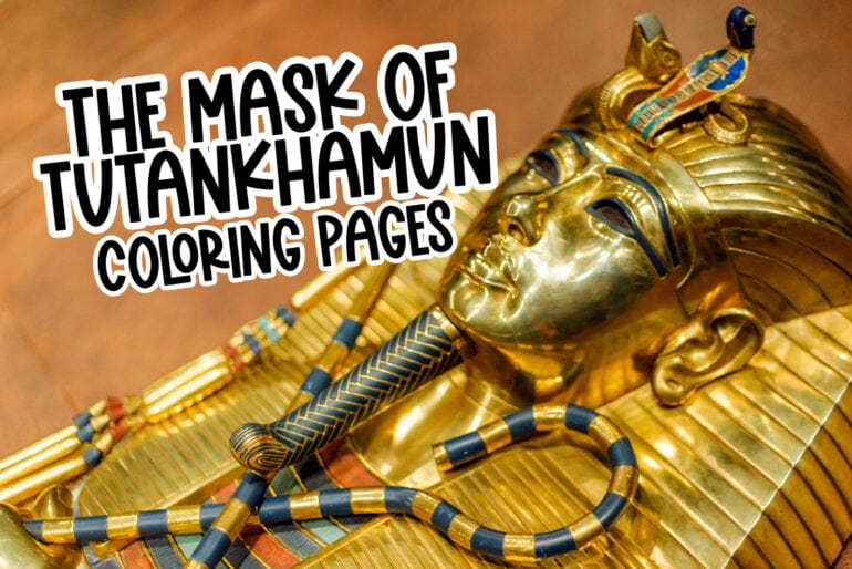 Mask of Tutankhamun coloring pages