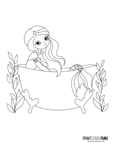 Mermaid coloring page drawing from PrintColorFun com (31)