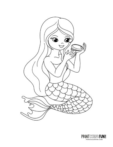 Mermaid coloring page drawing from PrintColorFun com (32)