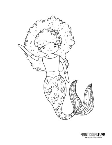 Mermaid coloring page drawing from PrintColorFun com (65)