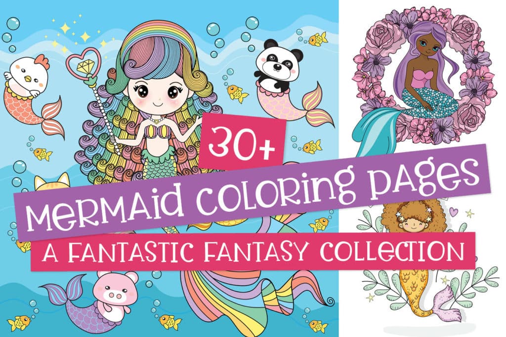 Mermaid coloring pages collection