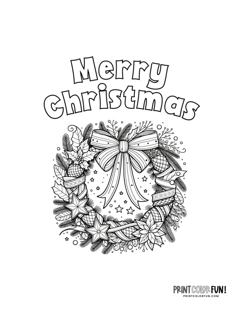 13 Merry Christmas clipart & coloring pages for creative family holiday ...