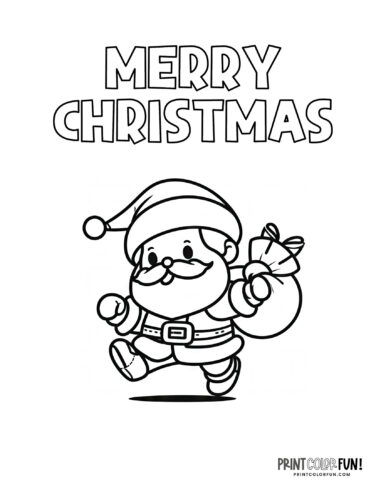 Merry Christmas sign coloring page from PrintColorFun com 04