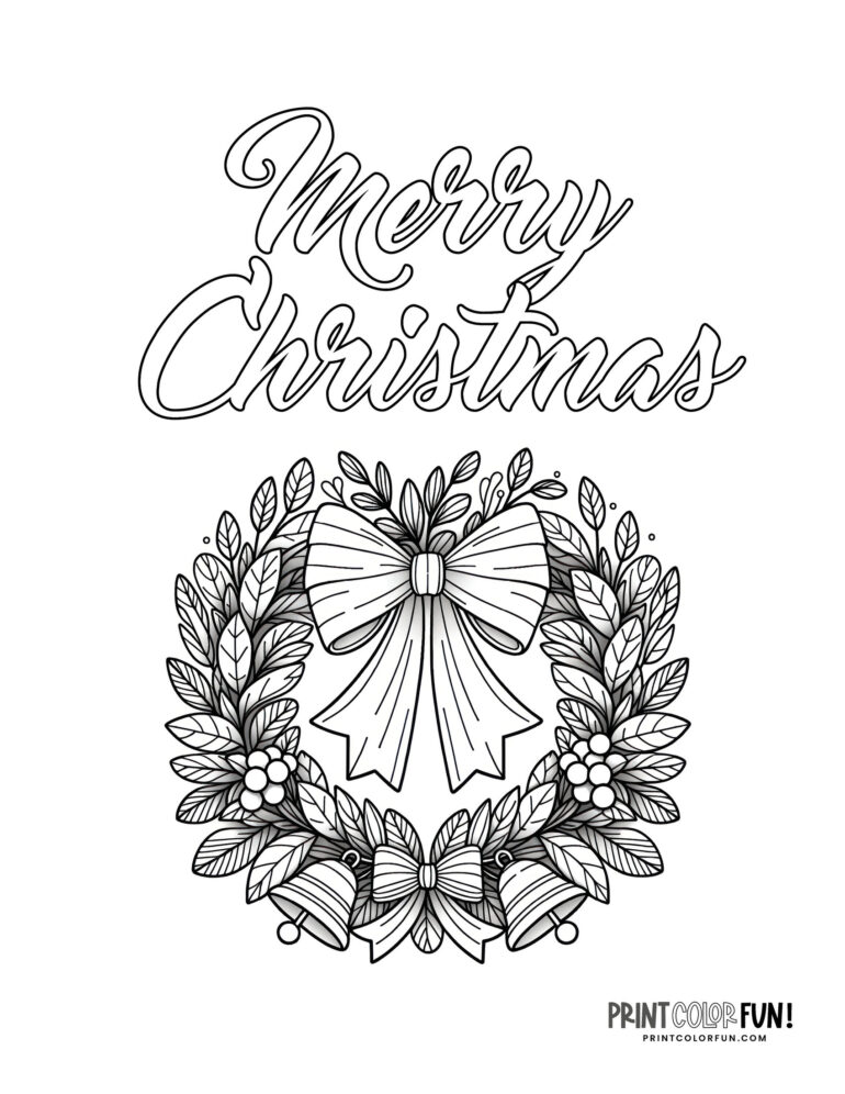 13 Merry Christmas clipart & coloring pages for creative family holiday ...