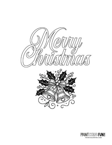 Merry Christmas sign coloring page from PrintColorFun com 10