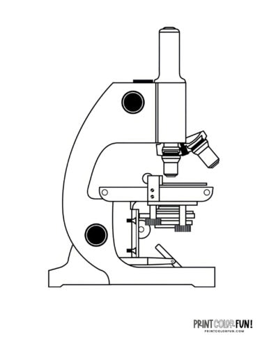 Microscope coloring page from PrintColorFun com