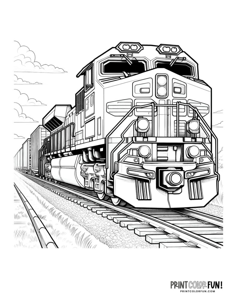 24 train clipart & coloring pages, plus how to turn these images into a ...