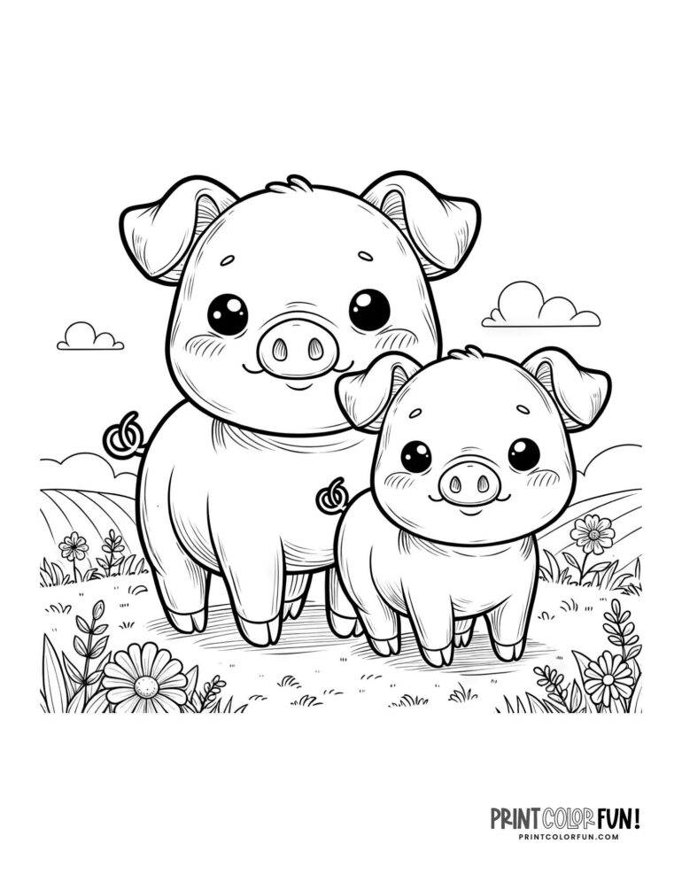 30 pig clipart & coloring pages: Go hog wild with our exclusive ...