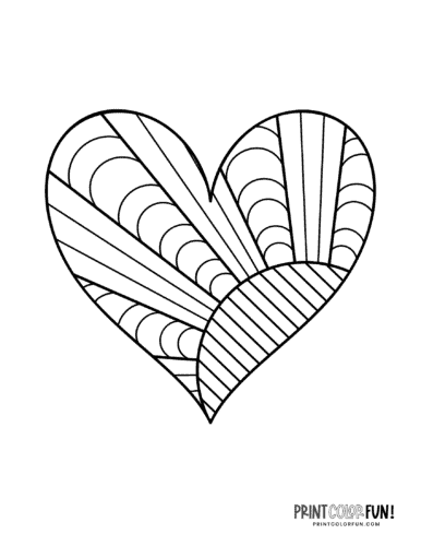 Morning sunlight heart coloring page